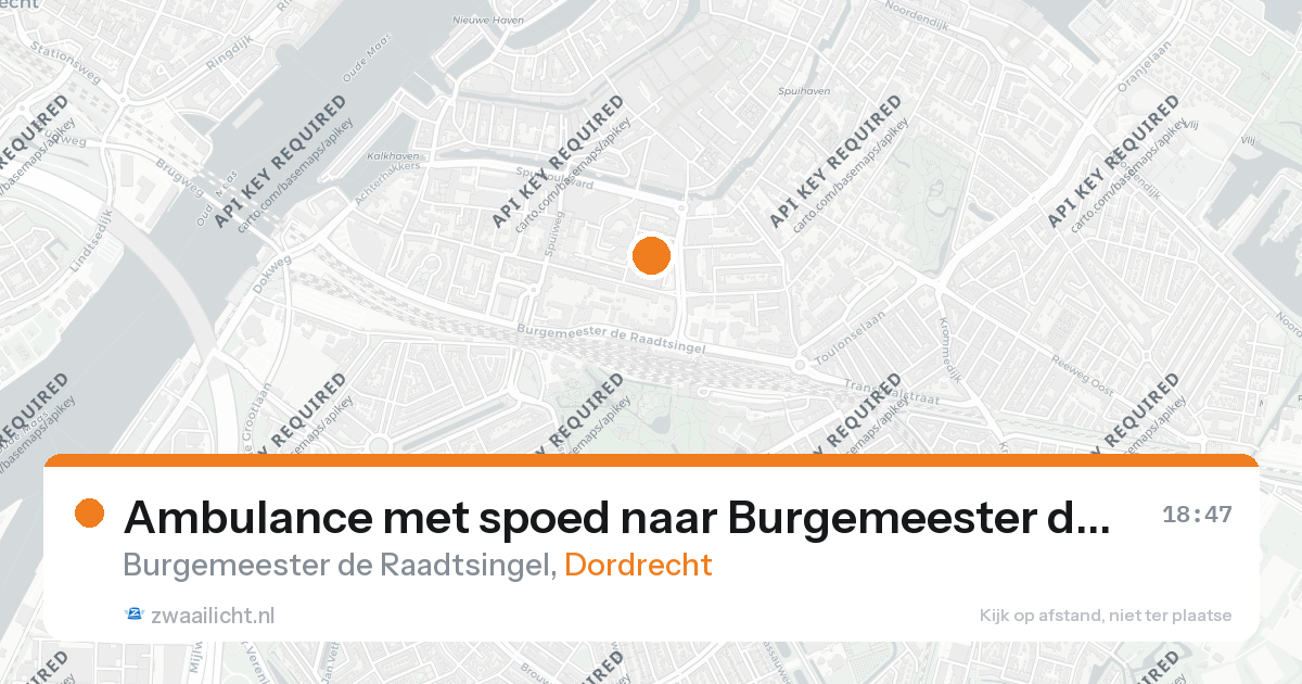 Ambulance met spoed naar Burgemeester de Raadtsingel in Dordrecht — 26 aug 2026