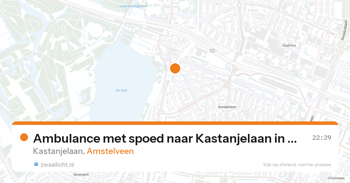 Ambulance met spoed naar Kastanjelaan in Amstelveen — 27 aug 2026