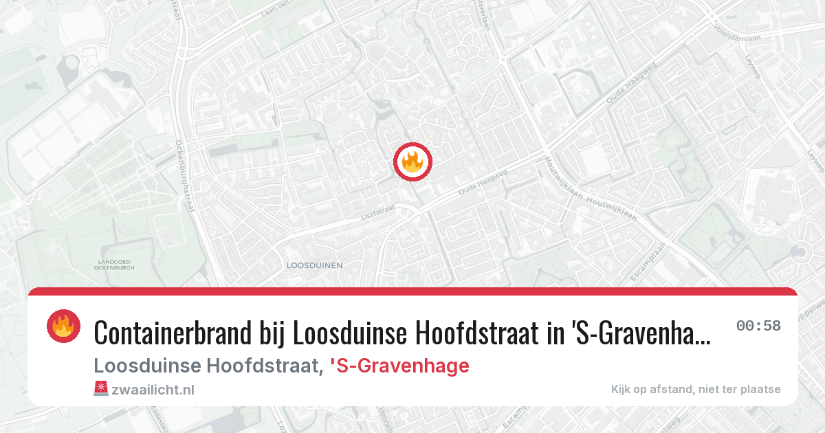Containerbrand bij Loosduinse Hoofdstraat in 'S-Gravenhage — 31 jul 2026