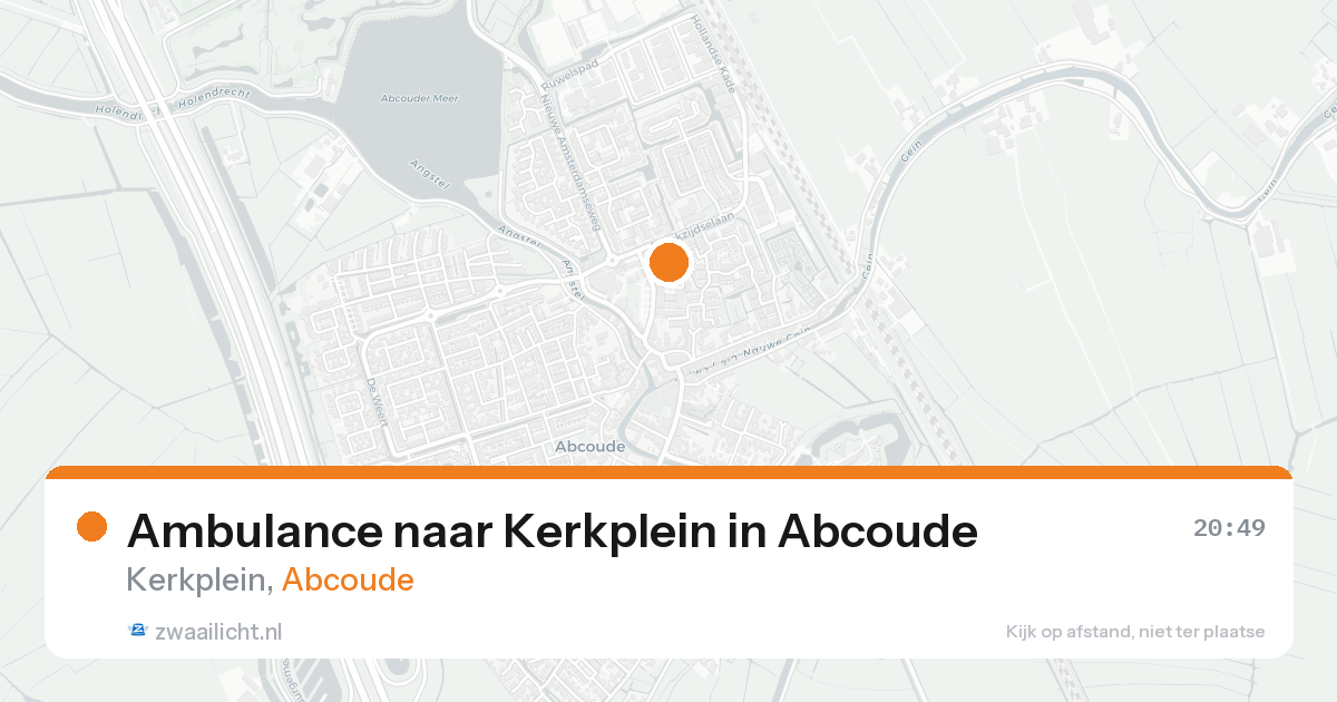 Ambulance naar Kerkplein in Abcoude — 20 aug 2026