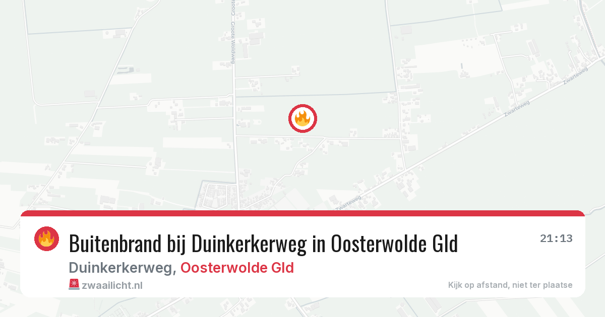 Buitenbrand bij Duinkerkerweg in Oosterwolde Gld — 4 apr 2026