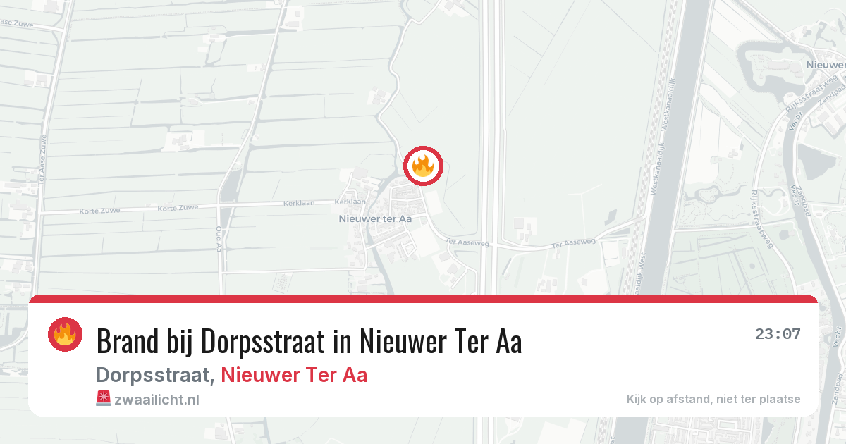 Brand bij Dorpsstraat in Nieuwer Ter Aa — 27 jun 2026