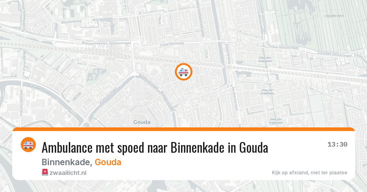 Ambulance met spoed naar Binnenkade in Gouda — 9 feb 2026