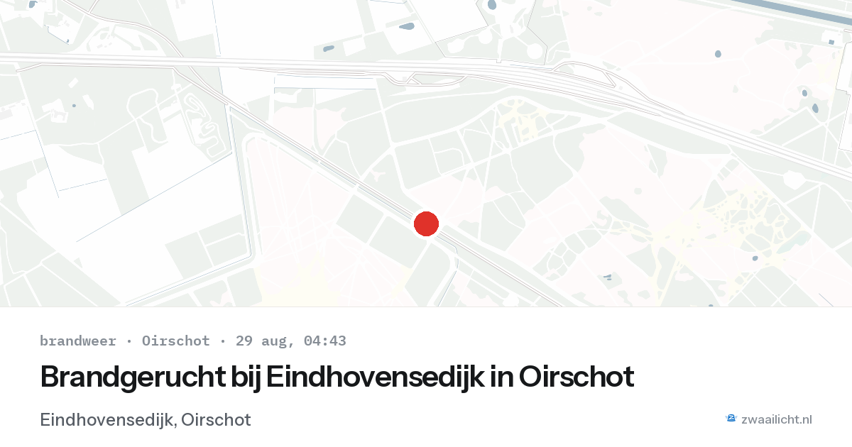 Brandgerucht bij Eindhovensedijk in Oirschot — 29 aug 2026