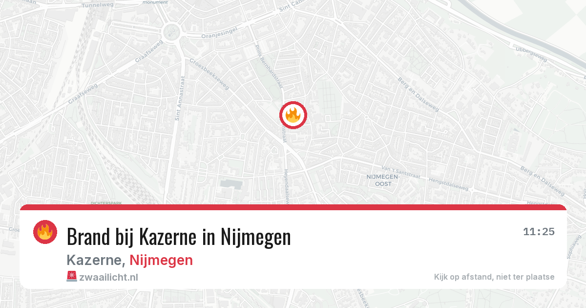 Brand bij Kazerne in Nijmegen — 4 jul 2026
