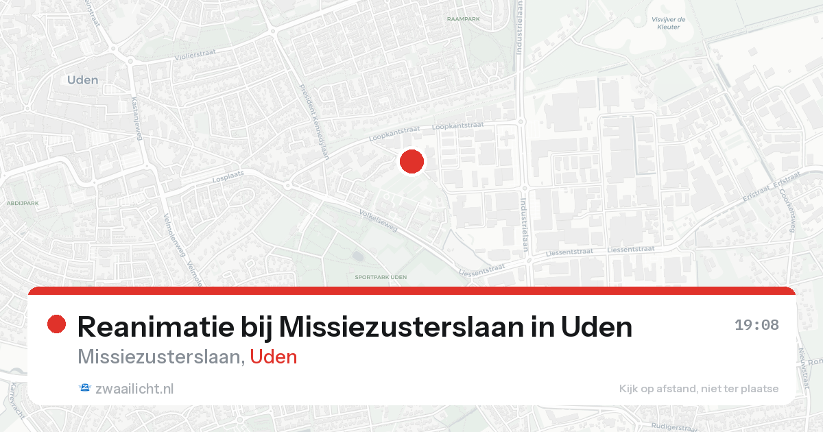 Reanimatie bij Missiezusterslaan in Uden — 24 aug 2026