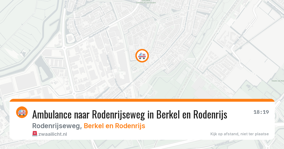 Ambulance naar Rodenrijseweg in Berkel en Rodenrijs — 14 aug 2026
