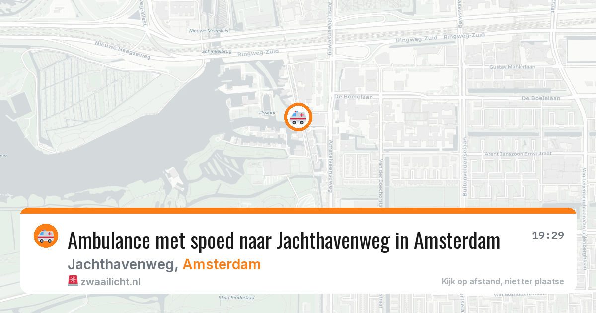 Ambulance met spoed naar Jachthavenweg in Amsterdam — 5 mei 2026