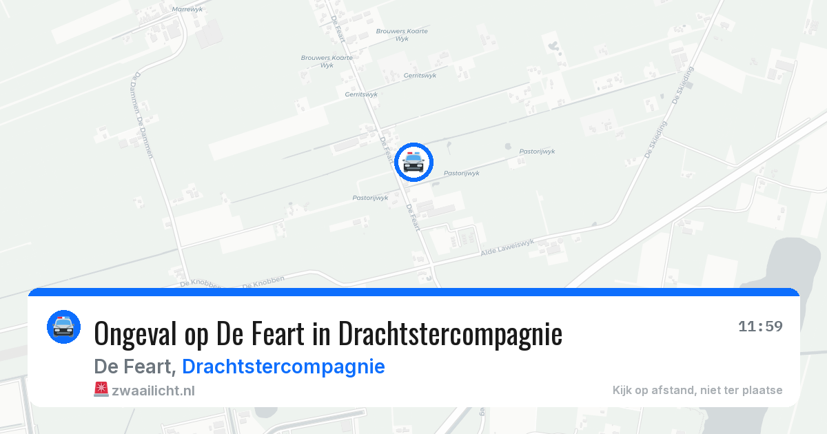 Ongeval op De Feart in Drachtstercompagnie — 11 apr 2026