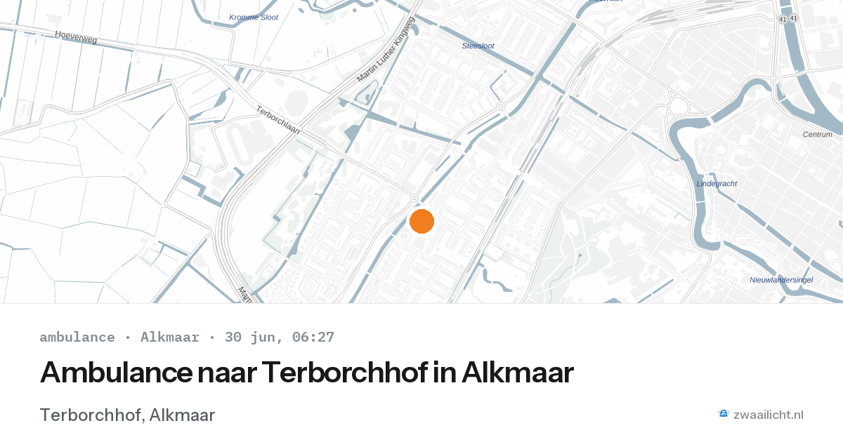 Ambulance naar Terborchhof in Alkmaar — 30 jun 2026
