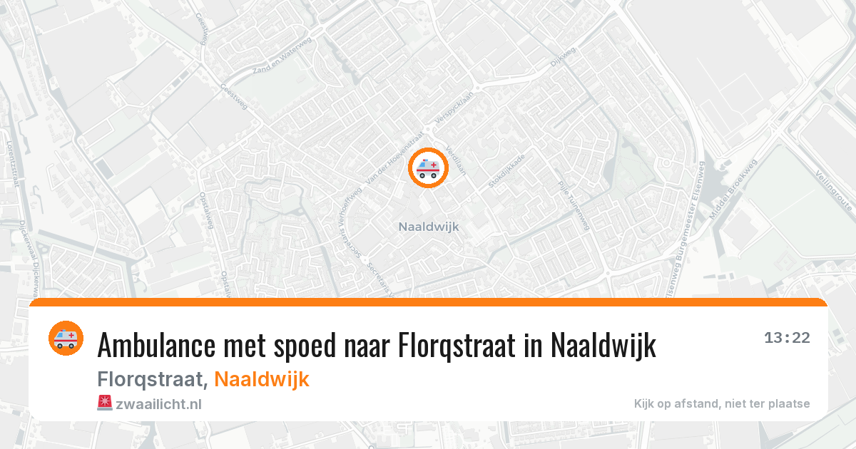 Ambulance met spoed naar Florqstraat in Naaldwijk — 19 jun 2026