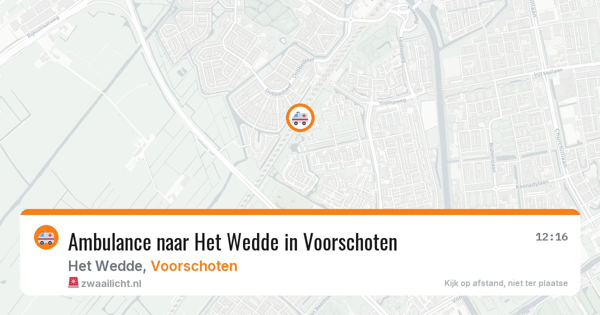 Ambulance naar Het Wedde in Voorschoten — 4 apr 2026