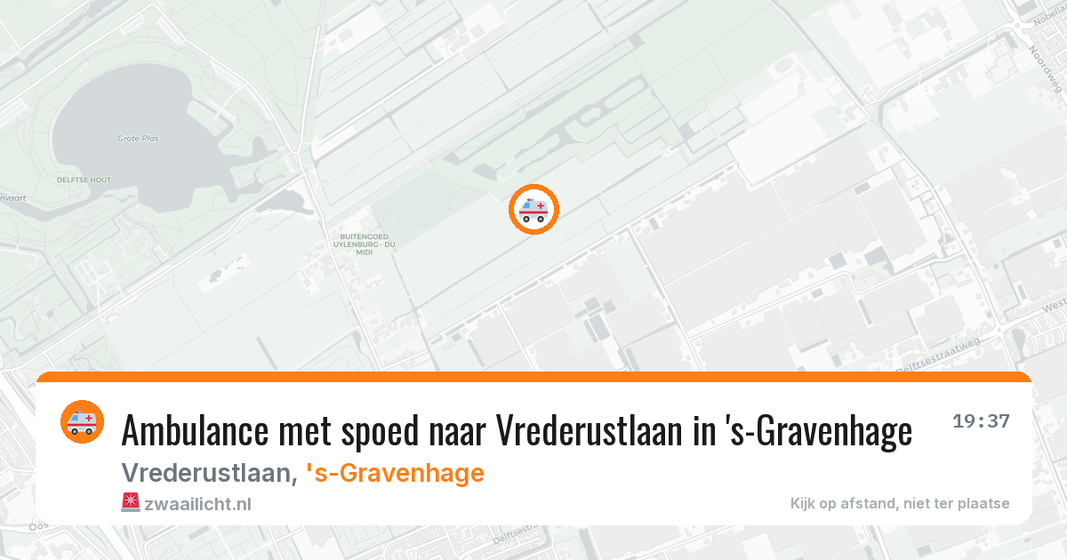 Ambulance met spoed naar Vrederustlaan in 's-Gravenhage — 27 mrt 2026