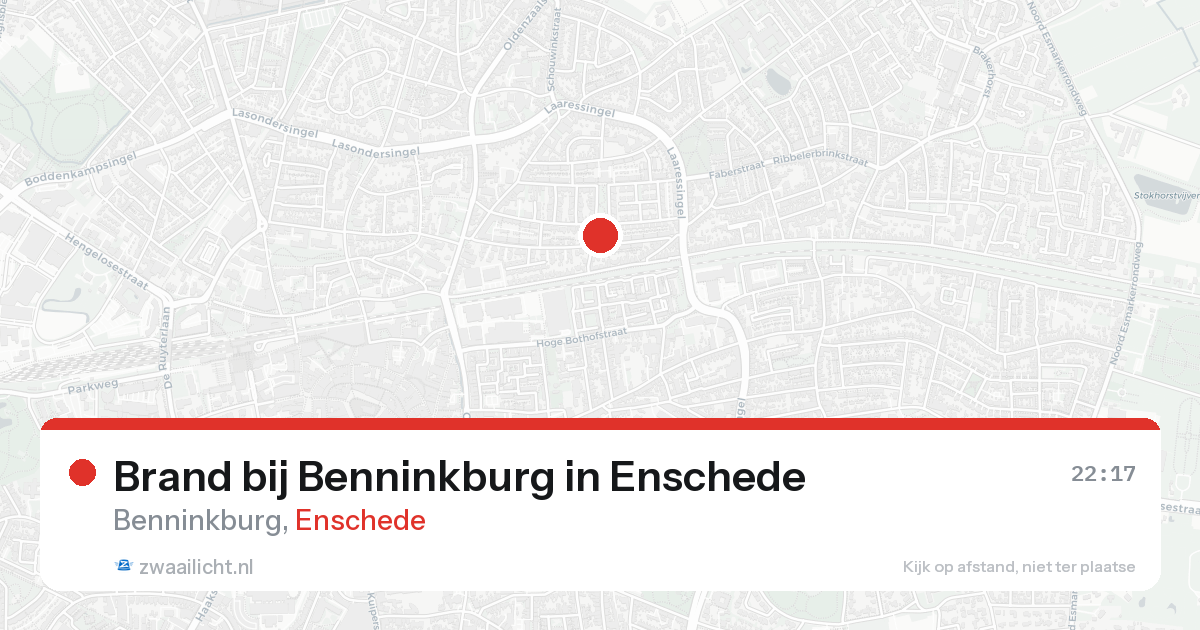 Brand bij Benninkburg in Enschede — 14 aug 2026