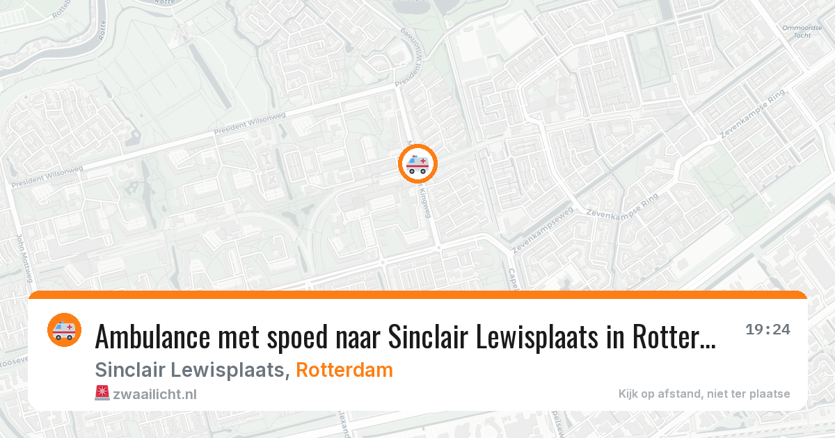 Ambulance met spoed naar Sinclair Lewisplaats in Rotterdam — 12 aug 2026