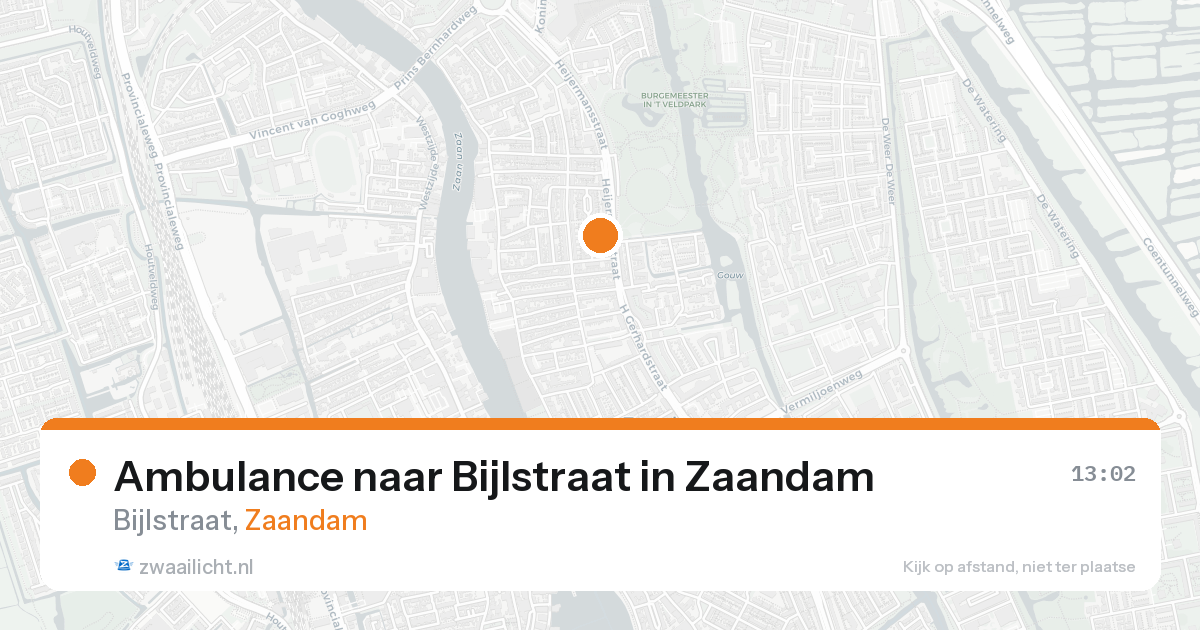 Ambulance naar Bijlstraat in Zaandam — 15 aug 2026