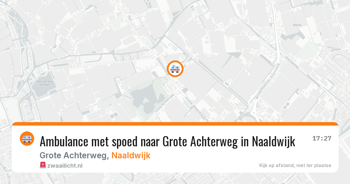 Ambulance met spoed naar Grote Achterweg in Naaldwijk — 14 apr 2026