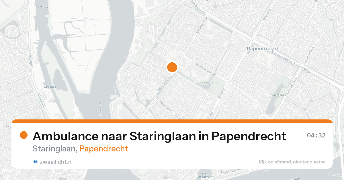 Ambulance naar Staringlaan in Papendrecht — 17 aug 2026