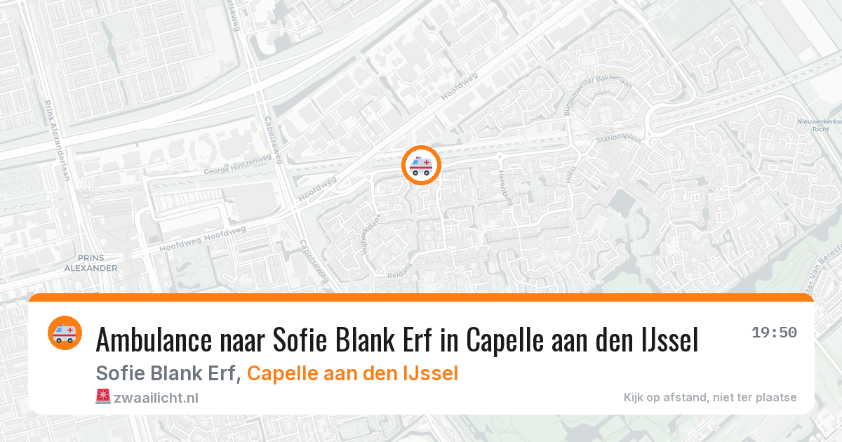 Ambulance naar Sofie Blank Erf in Capelle aan den IJssel — 2 aug 2026