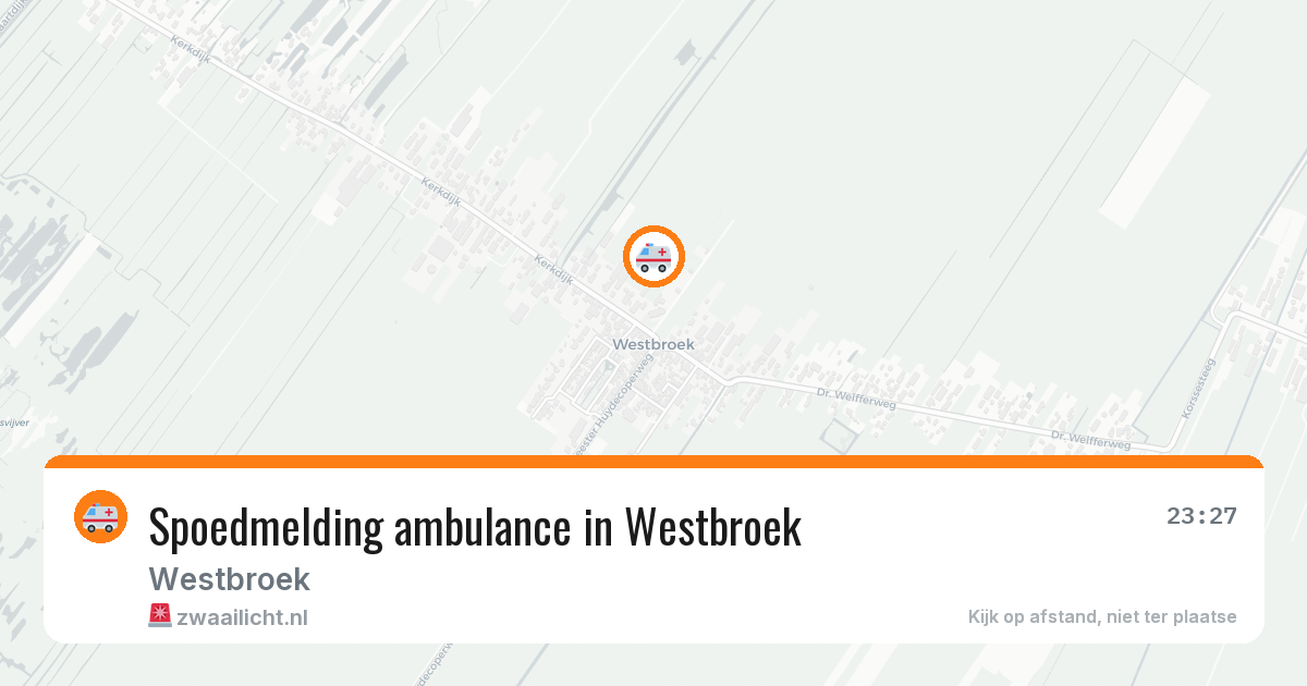 Spoedmelding ambulance in Westbroek — 3 mei 2026