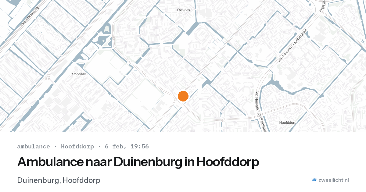 Ambulance naar Duinenburg in Hoofddorp — 6 feb 2026