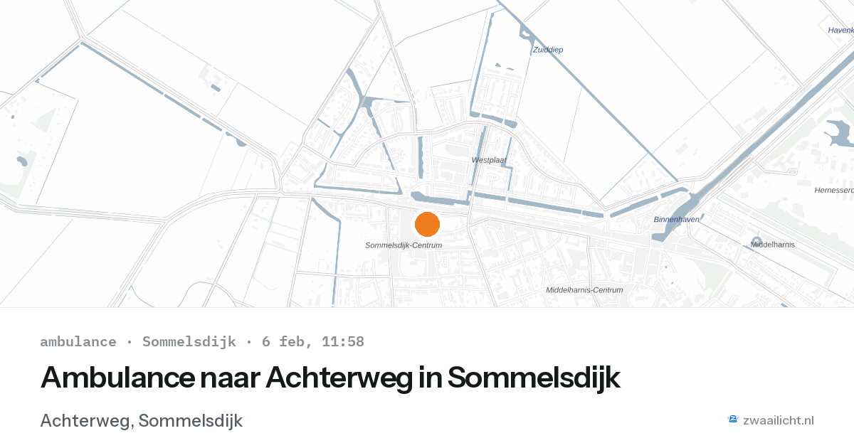 Ambulance naar Achterweg in Sommelsdijk — 6 feb 2026