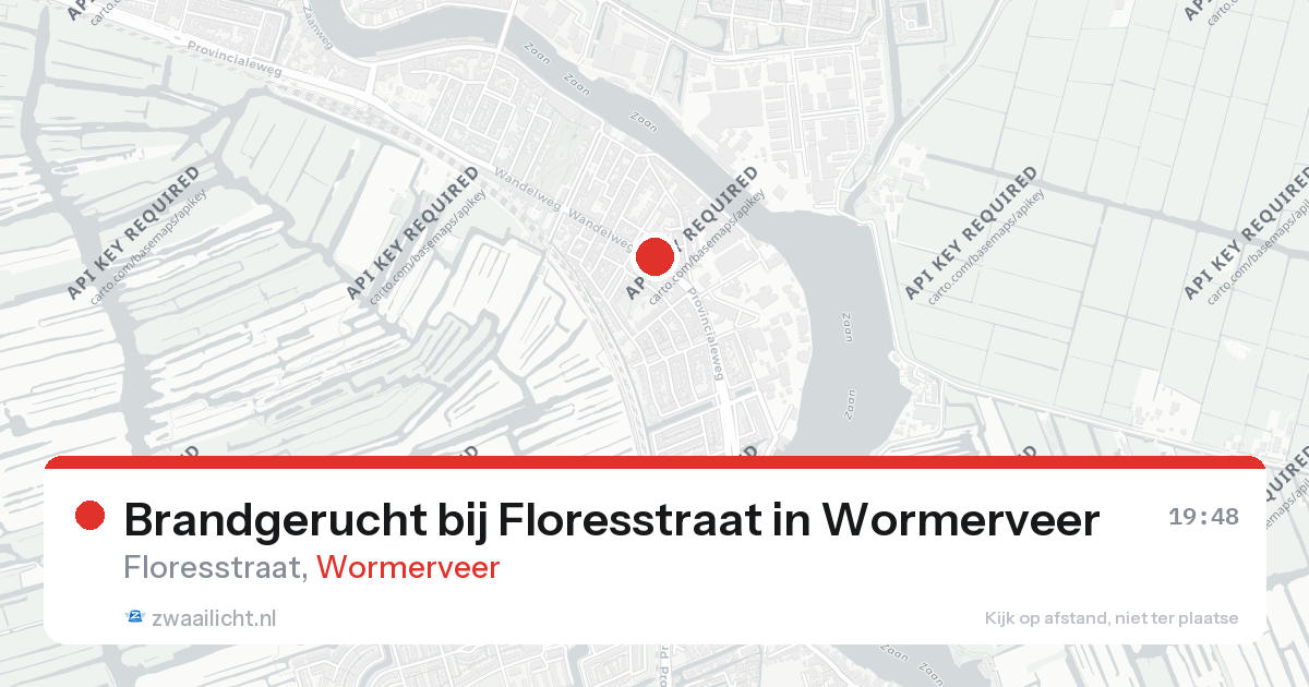 Brandgerucht bij Floresstraat in Wormerveer — 9 apr 2026