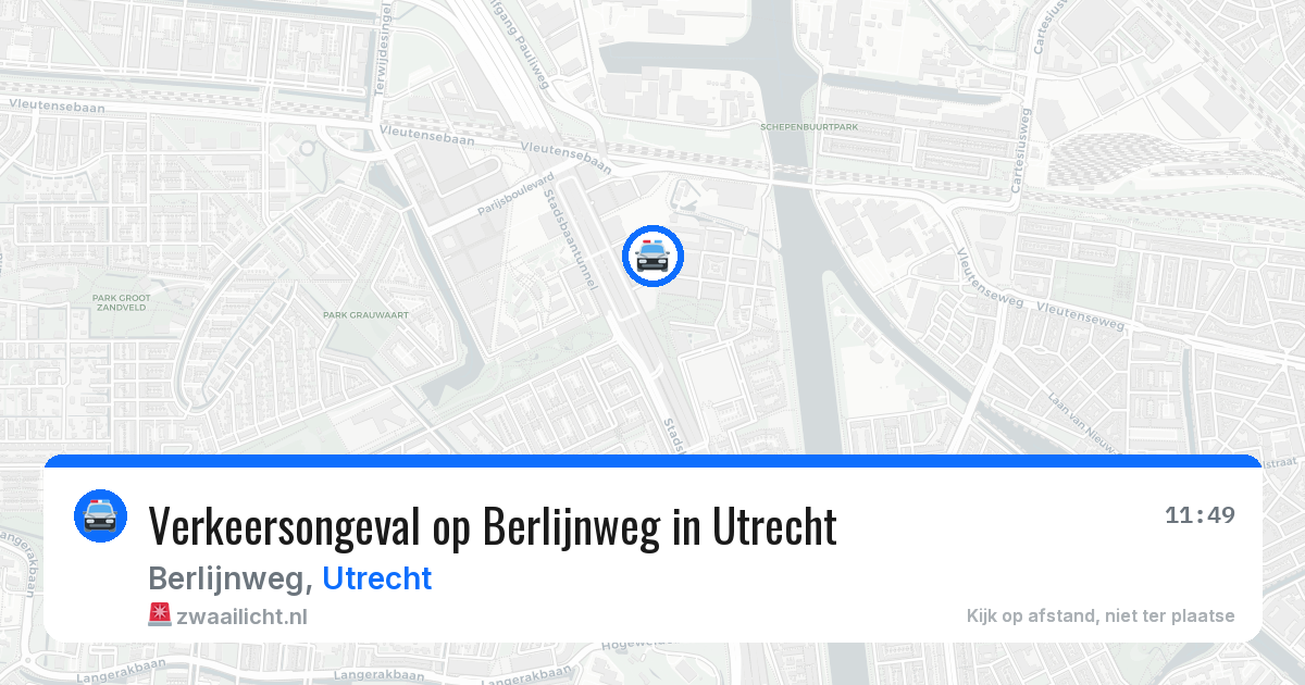 Verkeersongeval op Berlijnweg in Utrecht — 16 jun 2026
