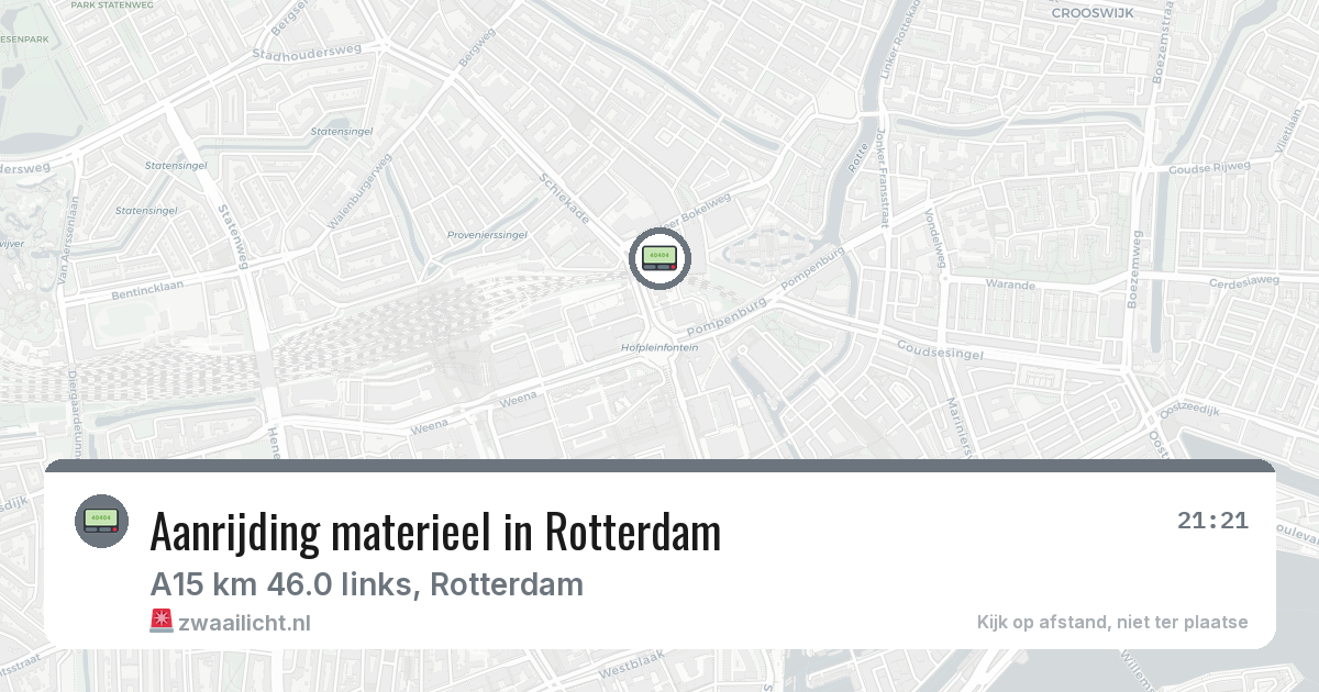 Aanrijding materieel in Rotterdam — 3 mrt 2026