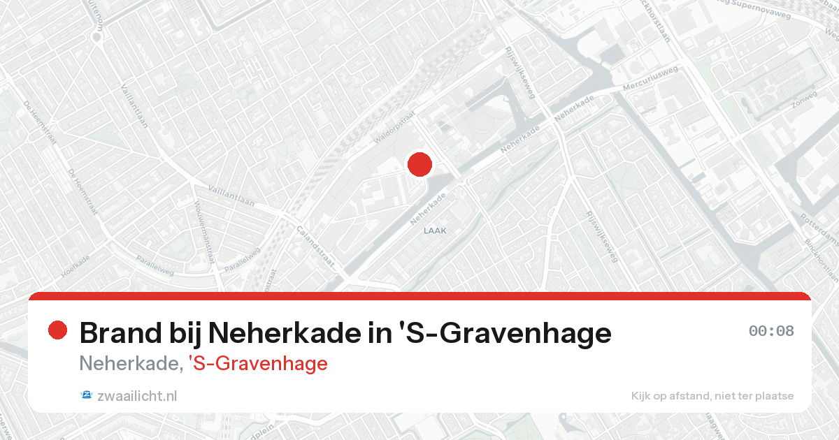 Brand bij Neherkade in 'S-Gravenhage — 21 aug 2026