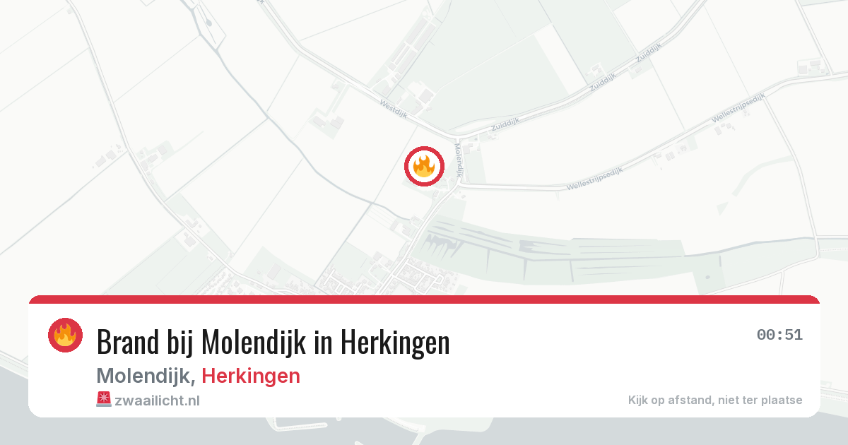 Brand bij Molendijk in Herkingen — 11 aug 2026