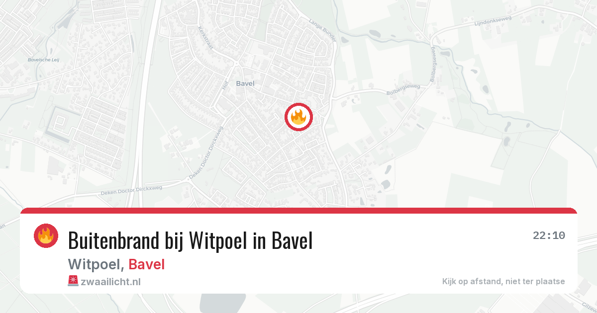 Buitenbrand bij Witpoel in Bavel — 13 jul 2026