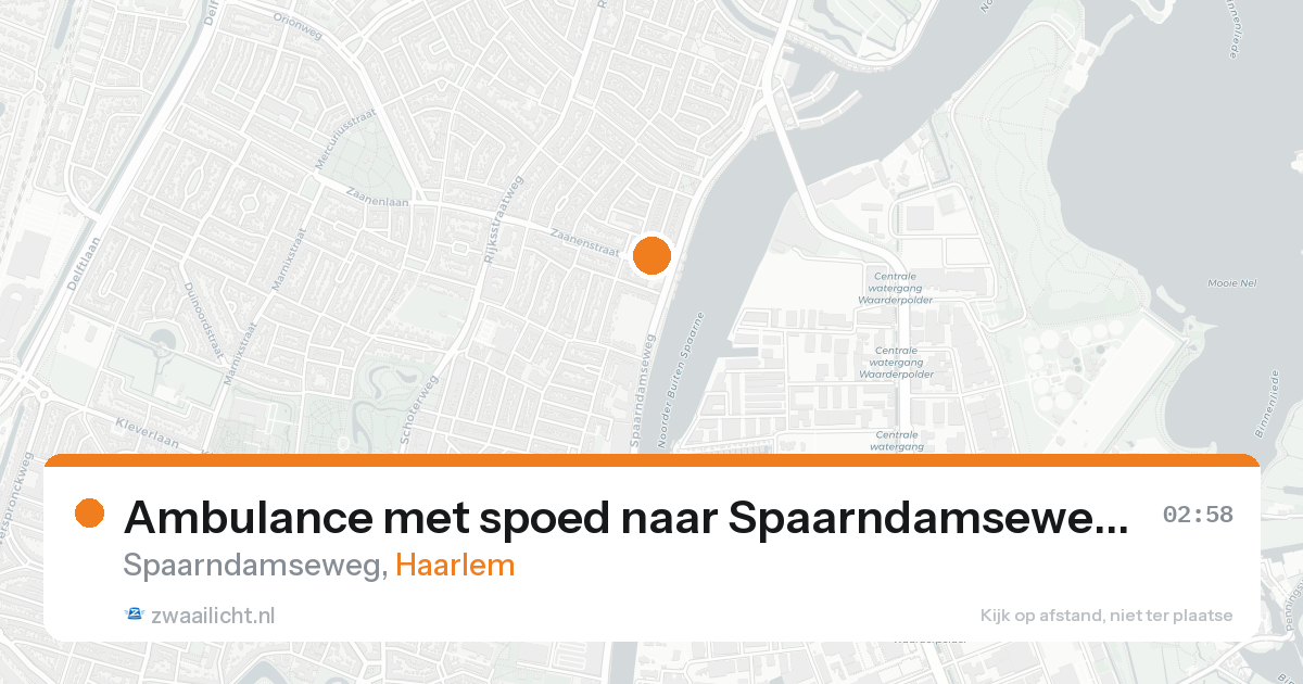 Ambulance met spoed naar Spaarndamseweg in Haarlem — 16 aug 2026