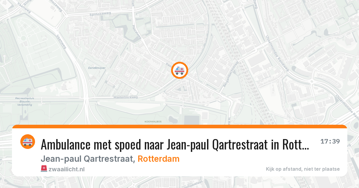 Ambulance met spoed naar Jean-paul Qartrestraat in Rotterdam — 4 jun 2026