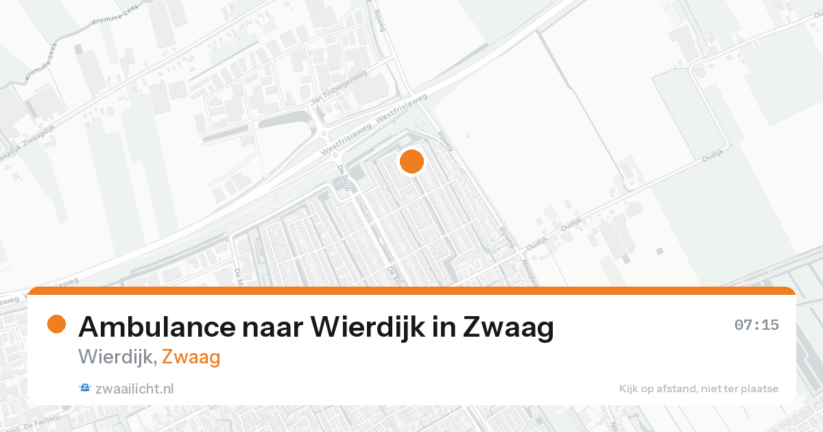 Ambulance naar Wierdijk in Zwaag — 17 aug 2026