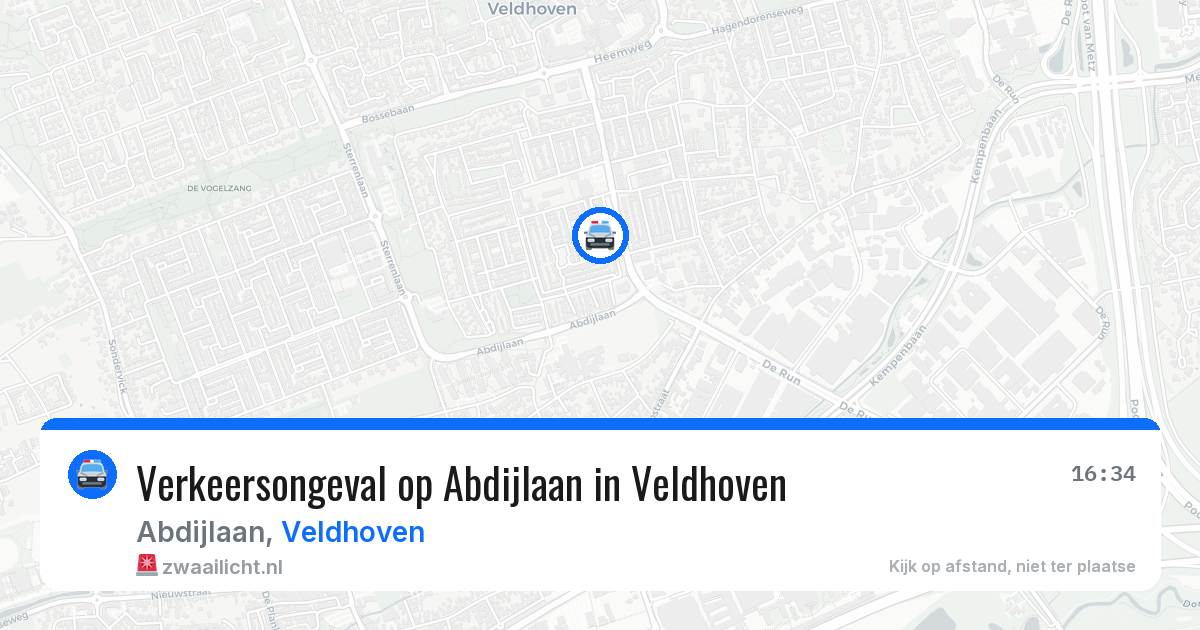 Verkeersongeval op Abdijlaan in Veldhoven — 2 apr 2026
