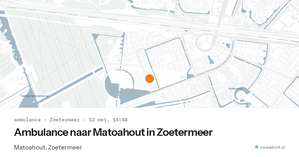 Ambulance naar Matoahout in Zoetermeer — 12 mei 2026