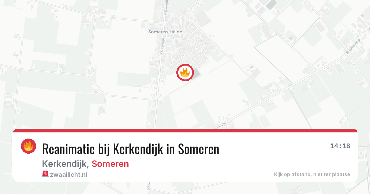 Reanimatie bij Kerkendijk in Someren — 14 apr 2026