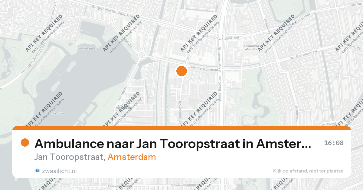Ambulance naar Jan Tooropstraat in Amsterdam — 26 aug 2026