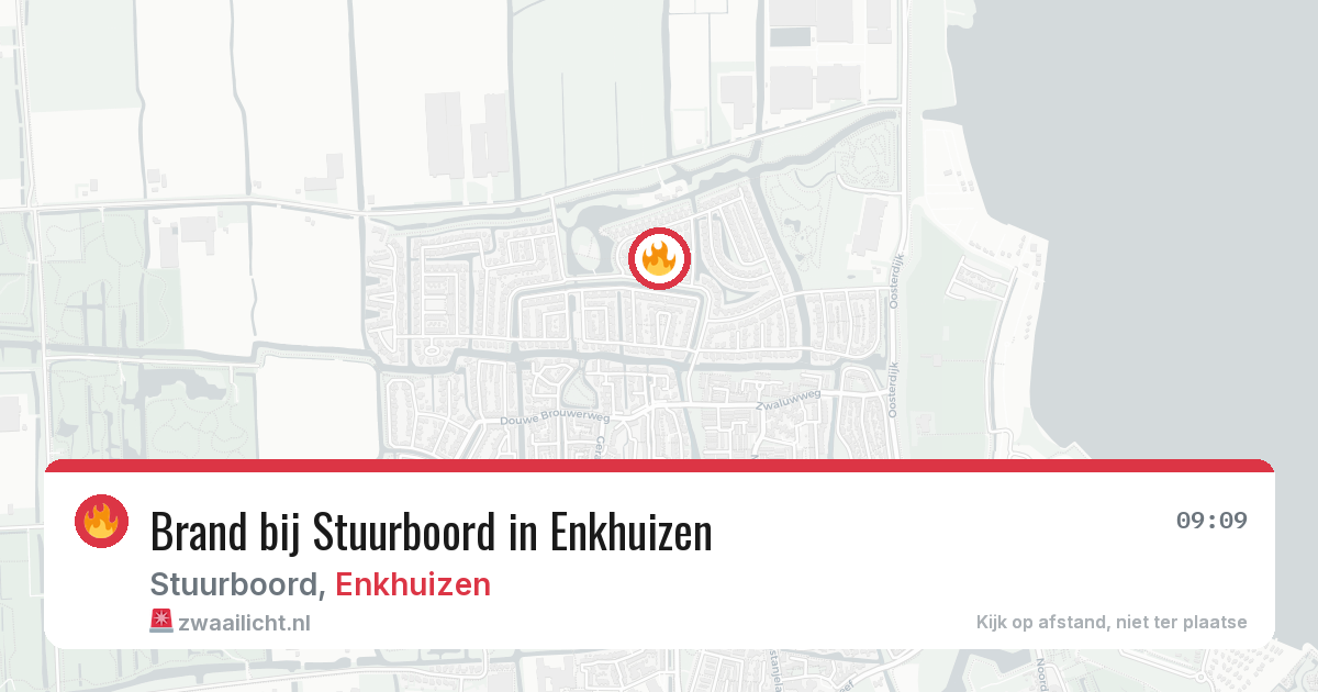 Brand bij Stuurboord in Enkhuizen — 7 jul 2026
