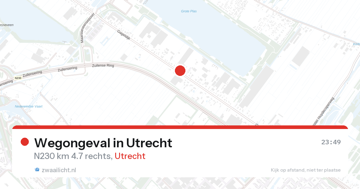 Wegongeval in Utrecht — 26 aug 2026