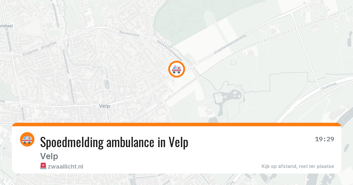 Spoedmelding ambulance in Velp — 10 aug 2026