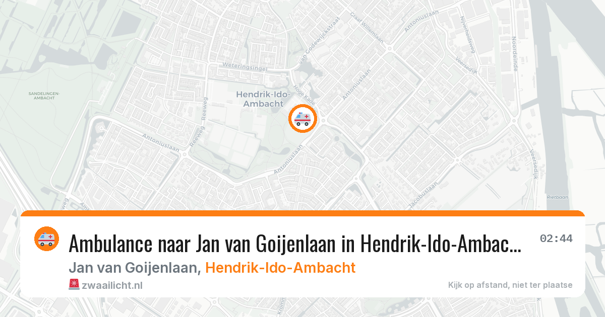 Ambulance naar Jan van Goijenlaan in Hendrik-Ido-Ambacht — 22 jun 2026