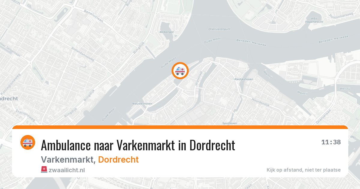 Ambulance naar Varkenmarkt in Dordrecht — 24 mrt 2026