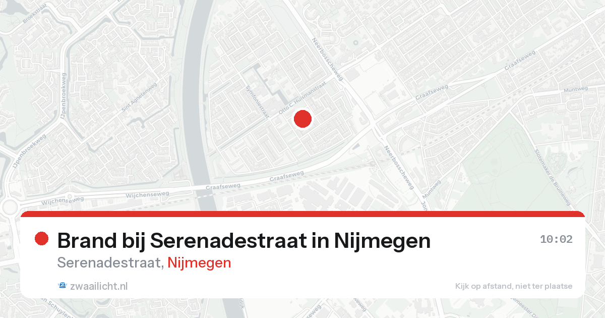 Brand bij Serenadestraat in Nijmegen — 23 aug 2026