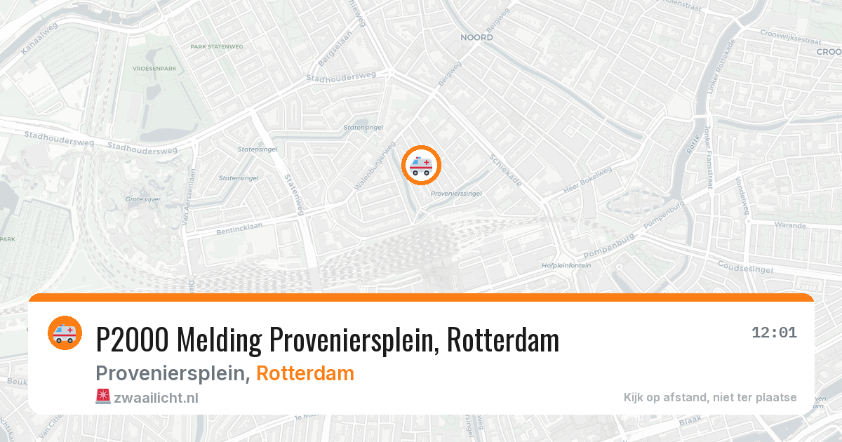P2000 Melding Proveniersplein, Rotterdam — 3 apr 2026