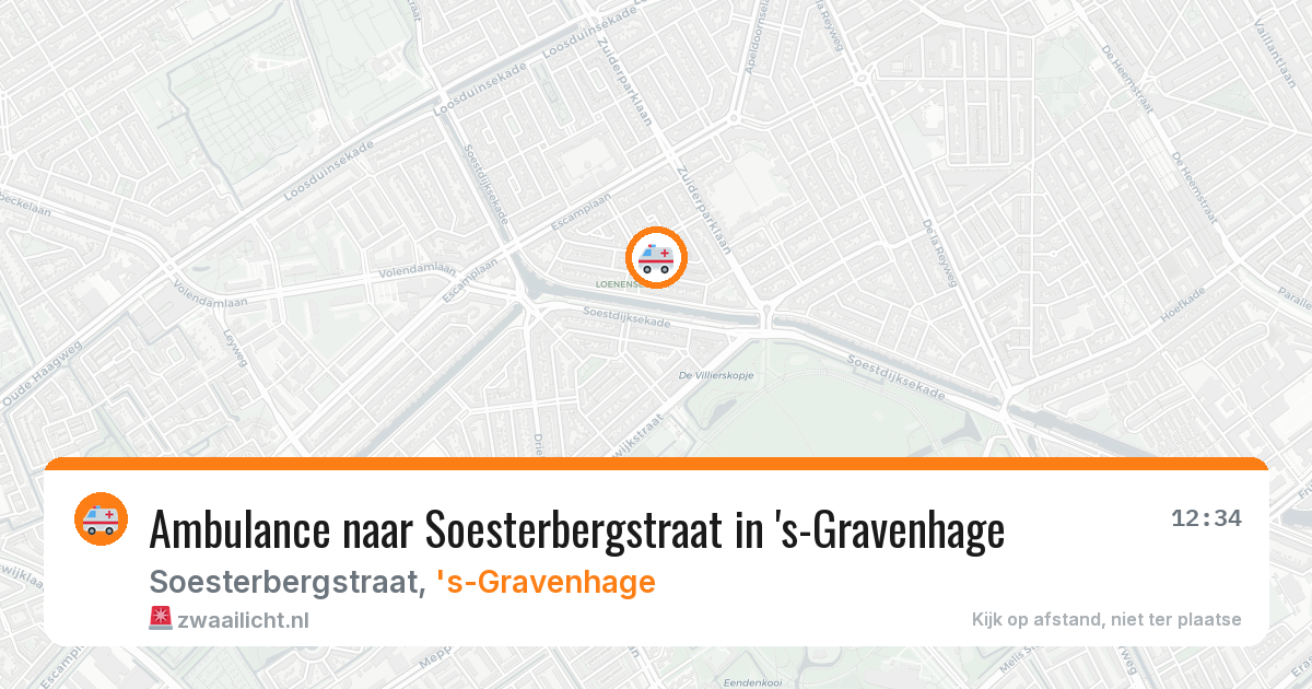 Ambulance naar Soesterbergstraat in 's-Gravenhage — 26 jun 2026