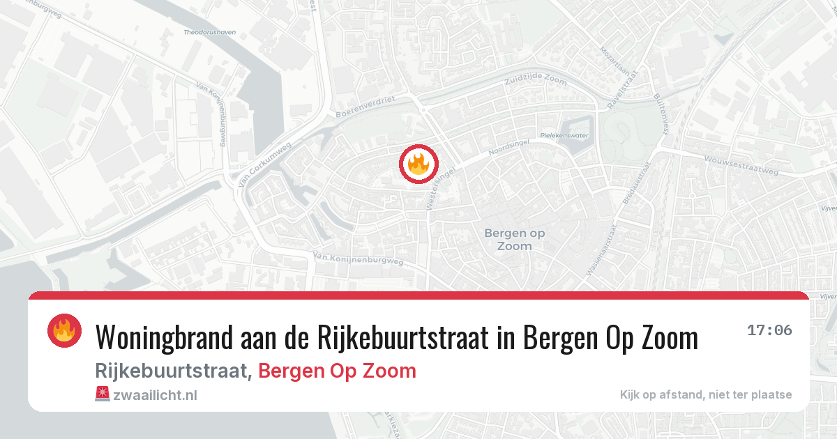 Woningbrand aan de Rijkebuurtstraat in Bergen Op Zoom — 18 mrt 2026