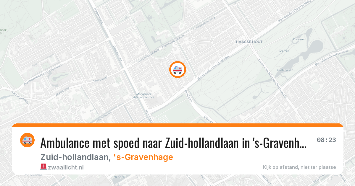 Ambulance met spoed naar Zuid-hollandlaan in 's-Gravenhage — 7 mei 2026