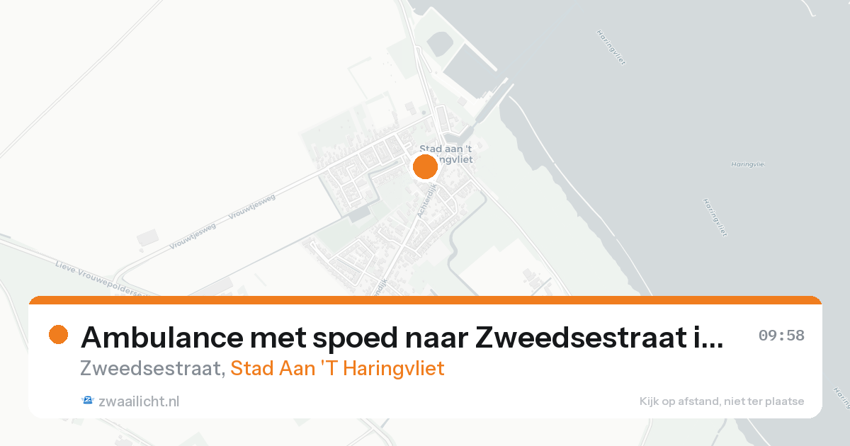 Ambulance met spoed naar Zweedsestraat in Stad Aan 'T Haringvliet — 5 mei 2026